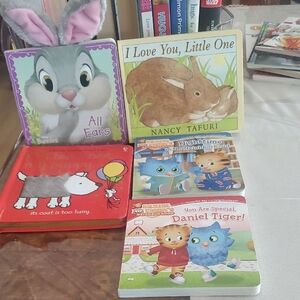 Scholastic Purple Bunny and Kids Picture Board Books Set